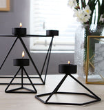 Geo Wire Candle Holder Set