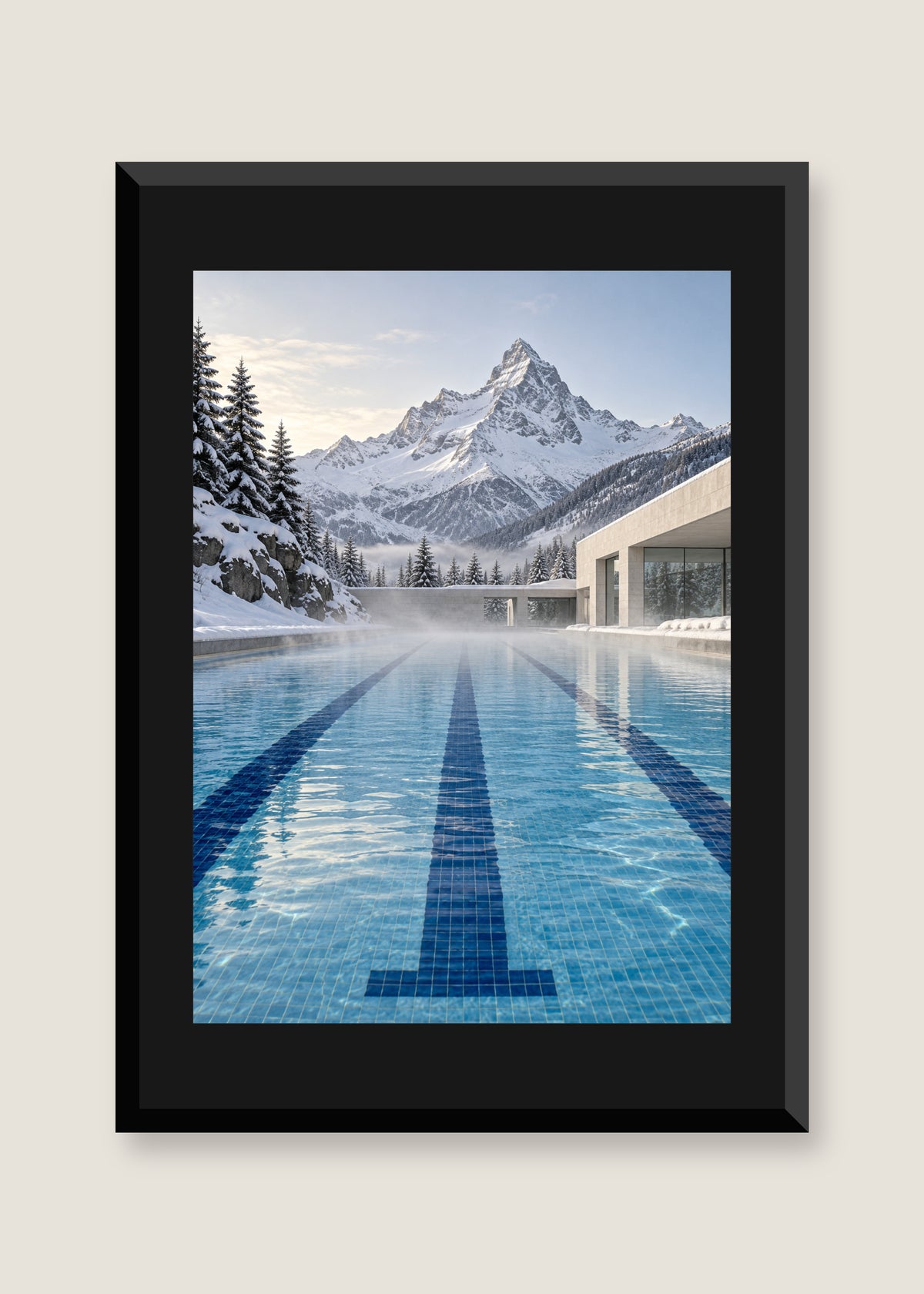 Alpine Lanes, Black mat with black frame preview