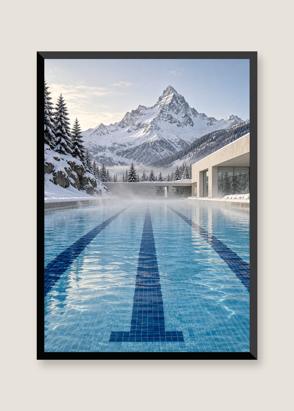Alpine Lanes, No mat with black frame preview