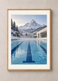 Alpine Lanes, oak framed 50 x 70 cm presentation with white mat