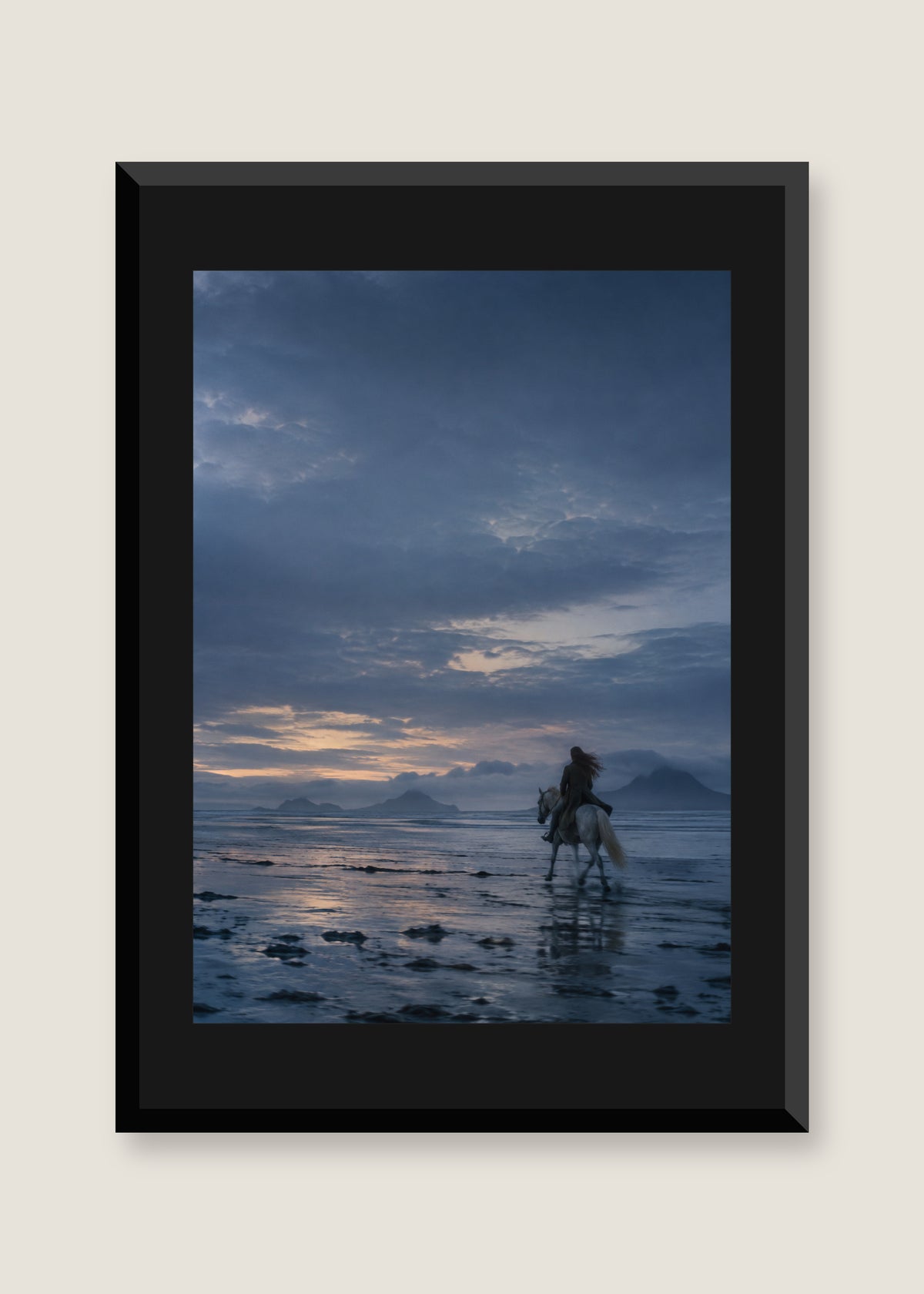 Blue Hour Crossing, Black mat with black frame preview