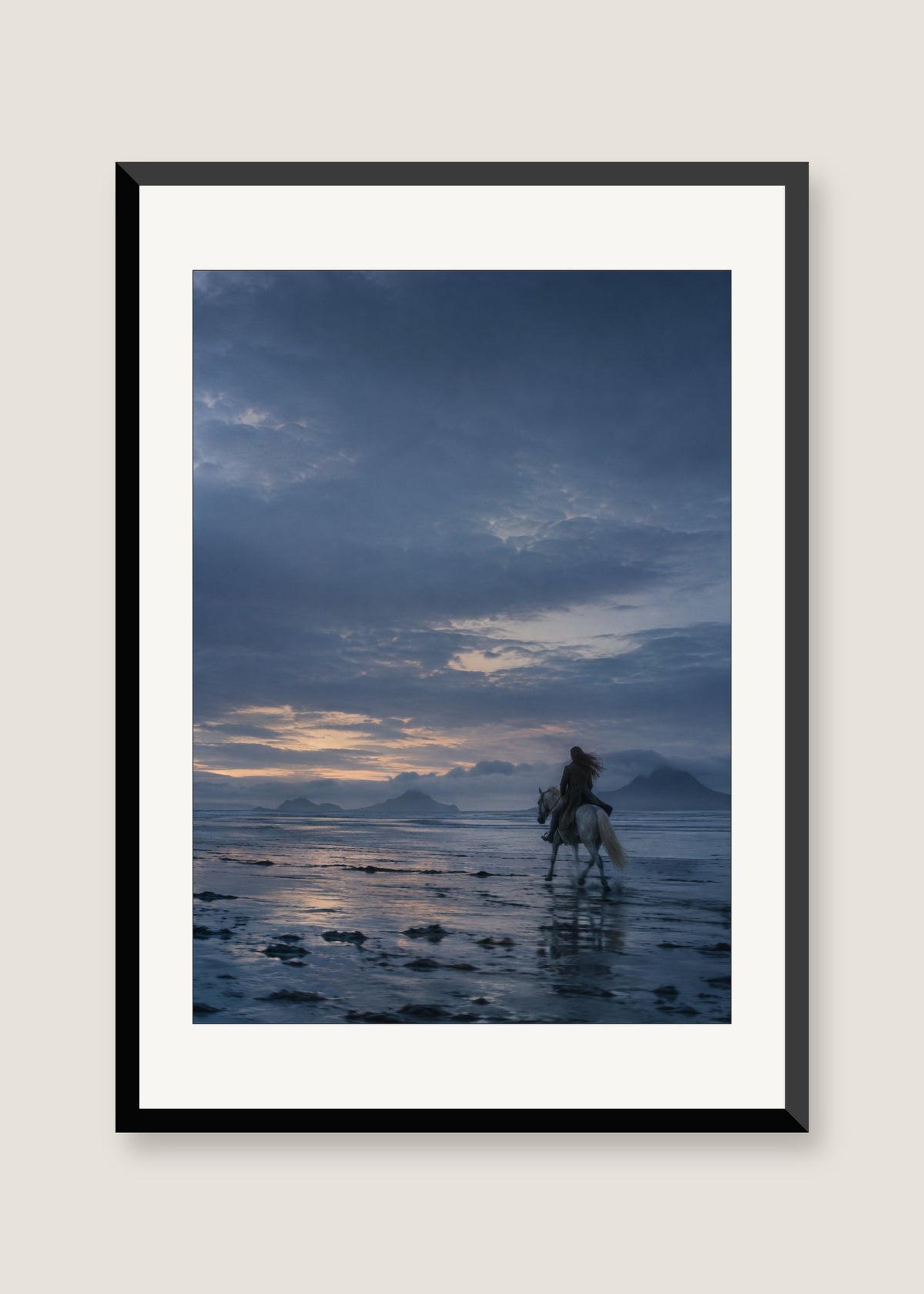 Blue Hour Crossing, White mat with black frame preview