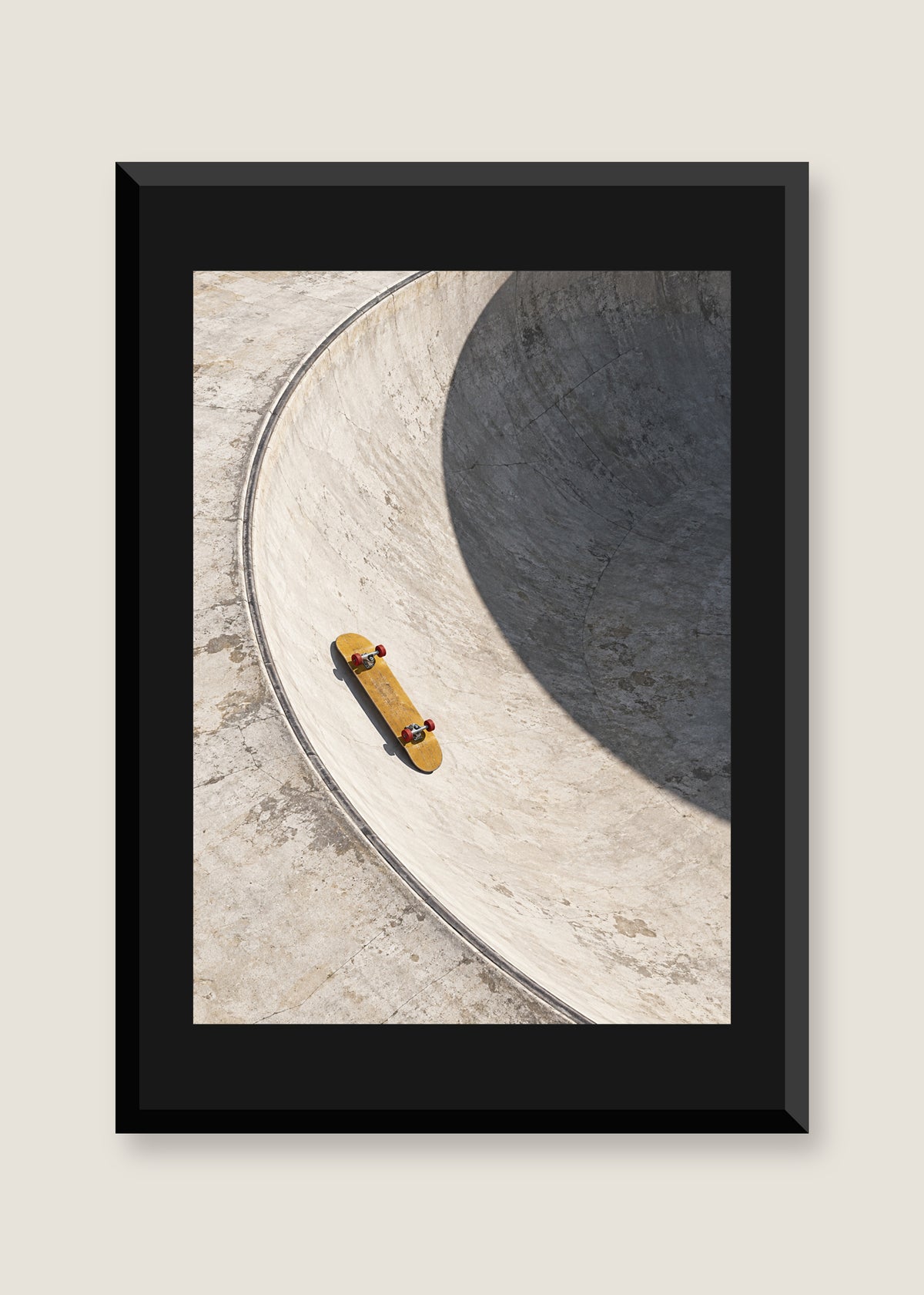 Board Left Behind, Black mat with black frame preview