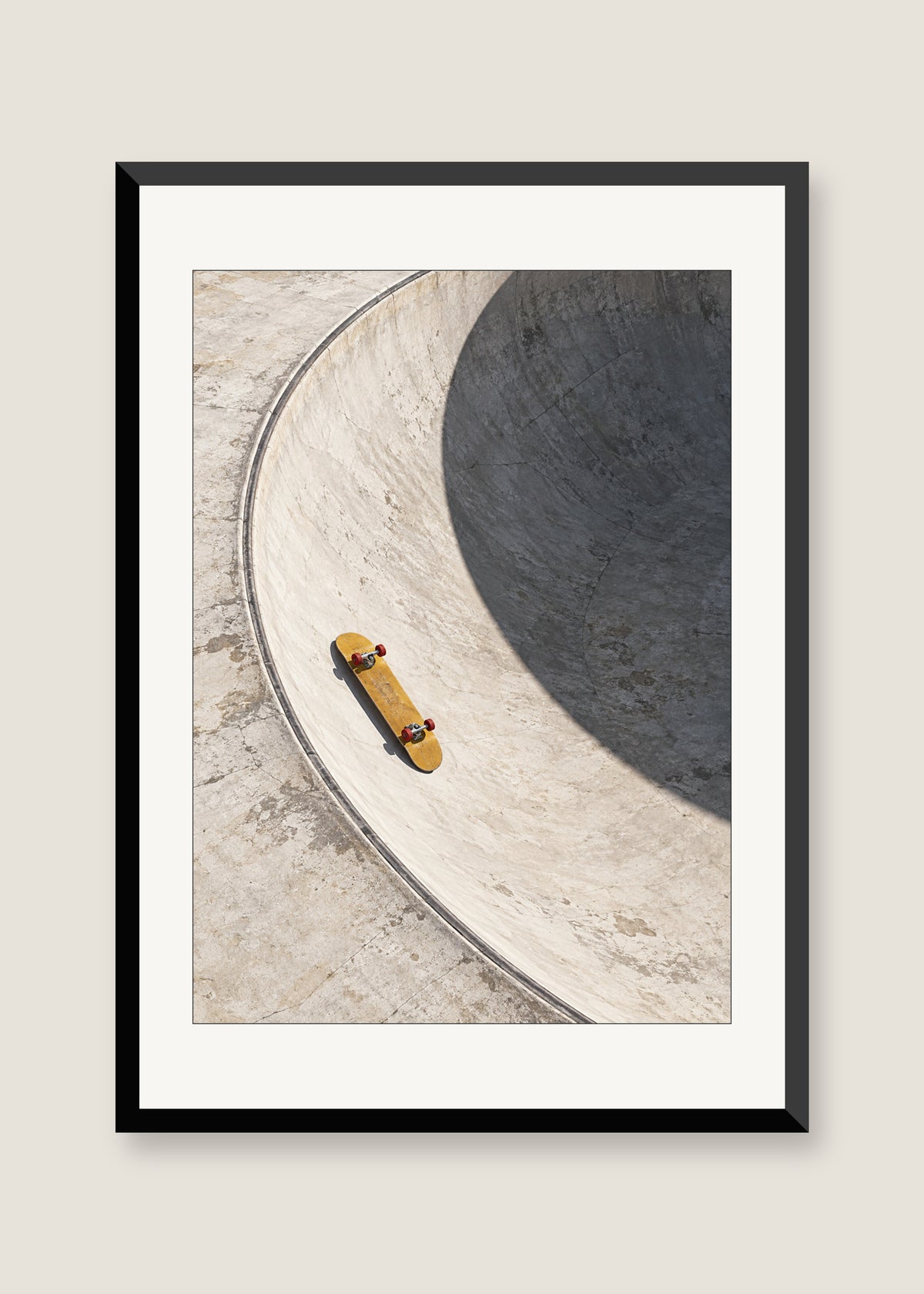 Board Left Behind, White mat with black frame preview
