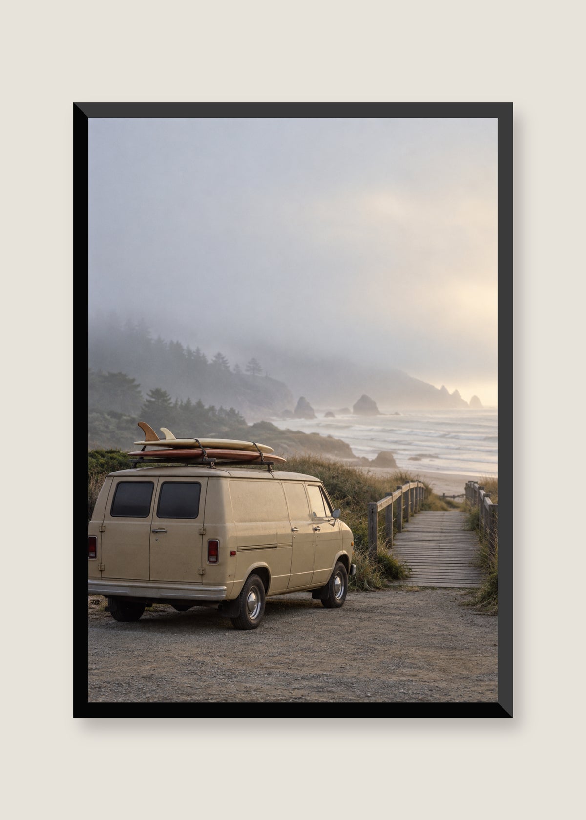 Boardwalk Delivery, No mat with black frame preview