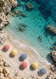 Cala Umbrellas artwork-only art print