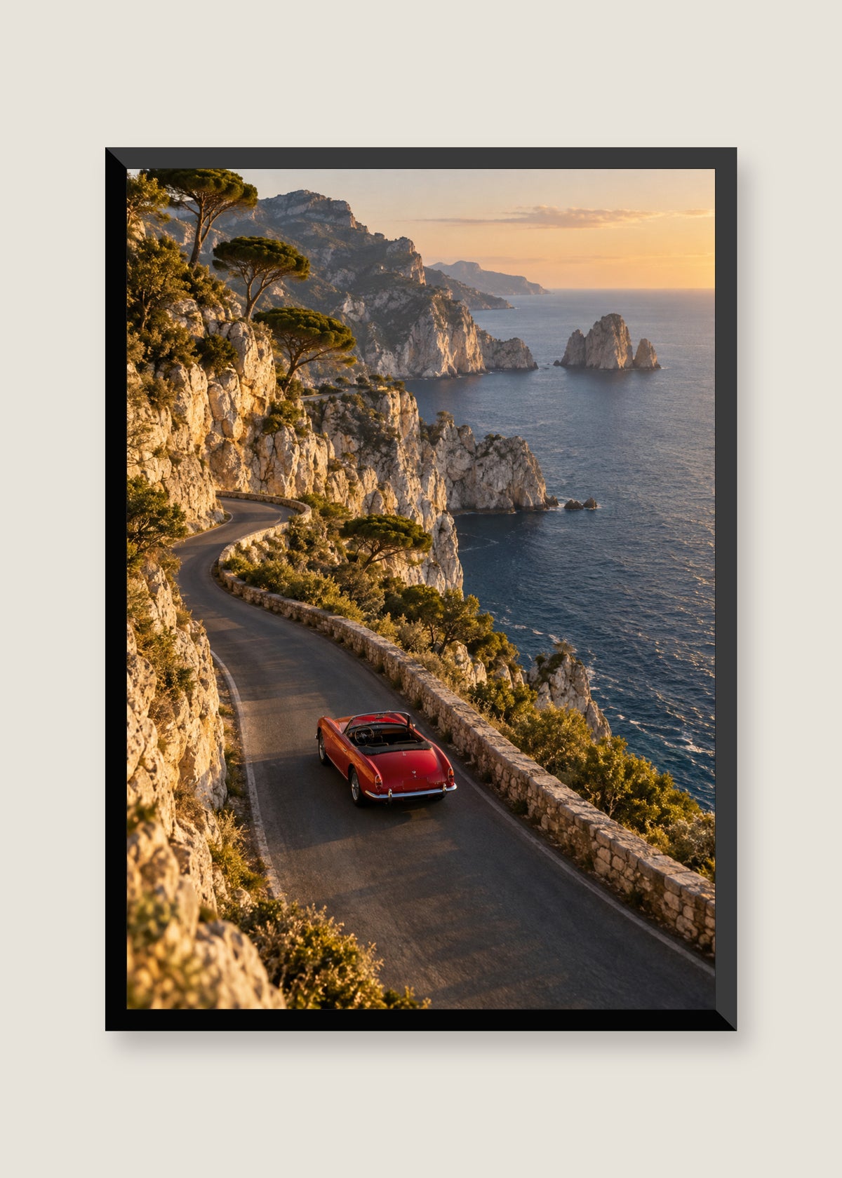 Coast Road, Late, No mat with black frame