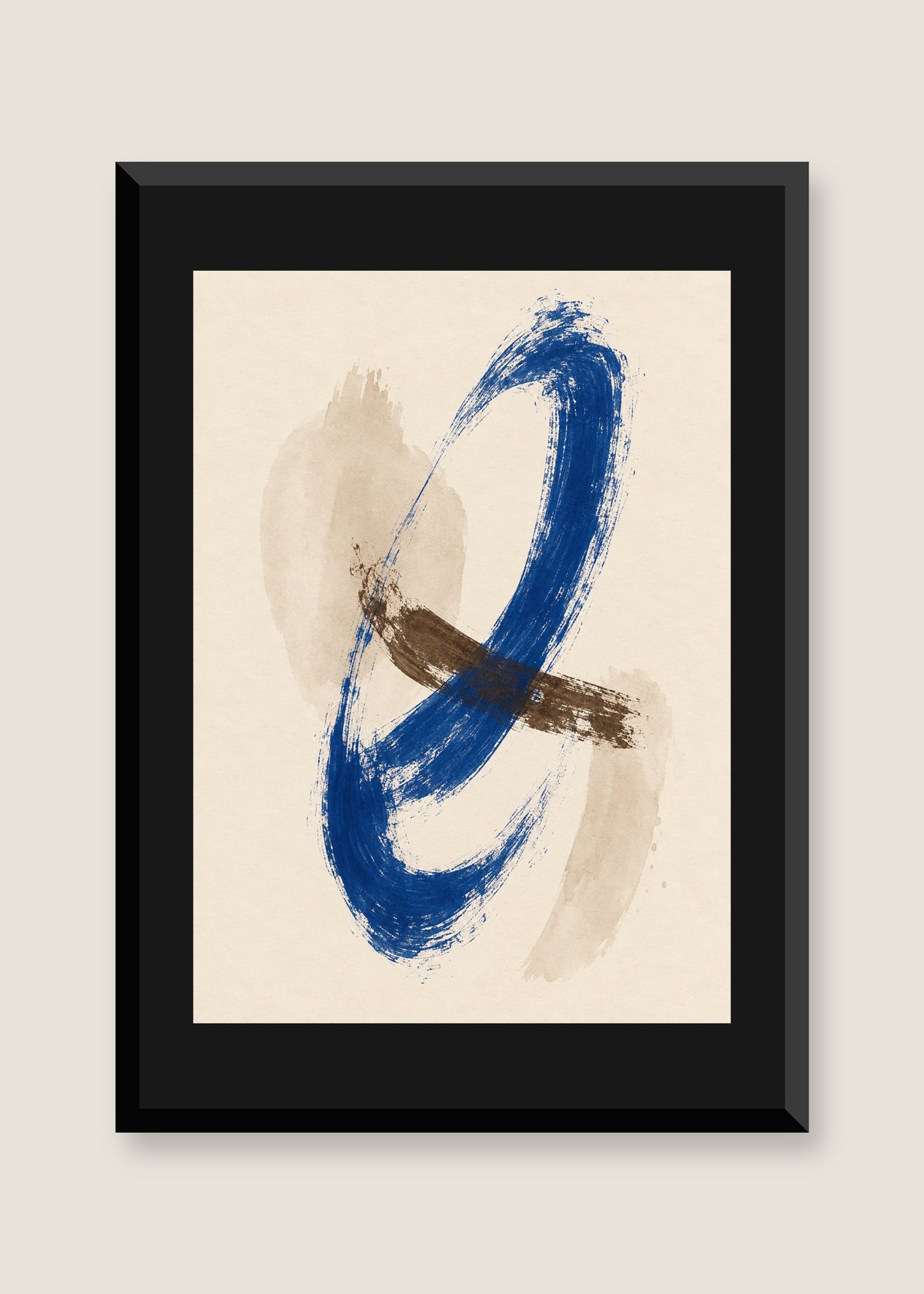 Cobalt Gesture No. 03, Black mat with black frame