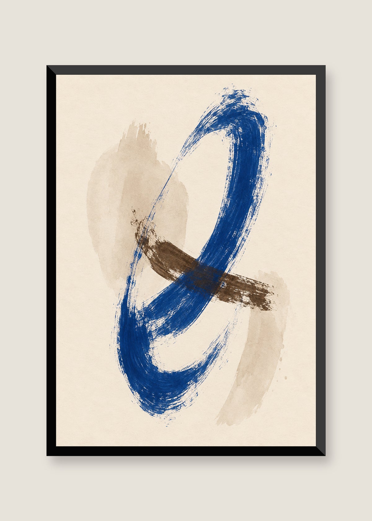 Cobalt Gesture No. 03, No mat with black frame