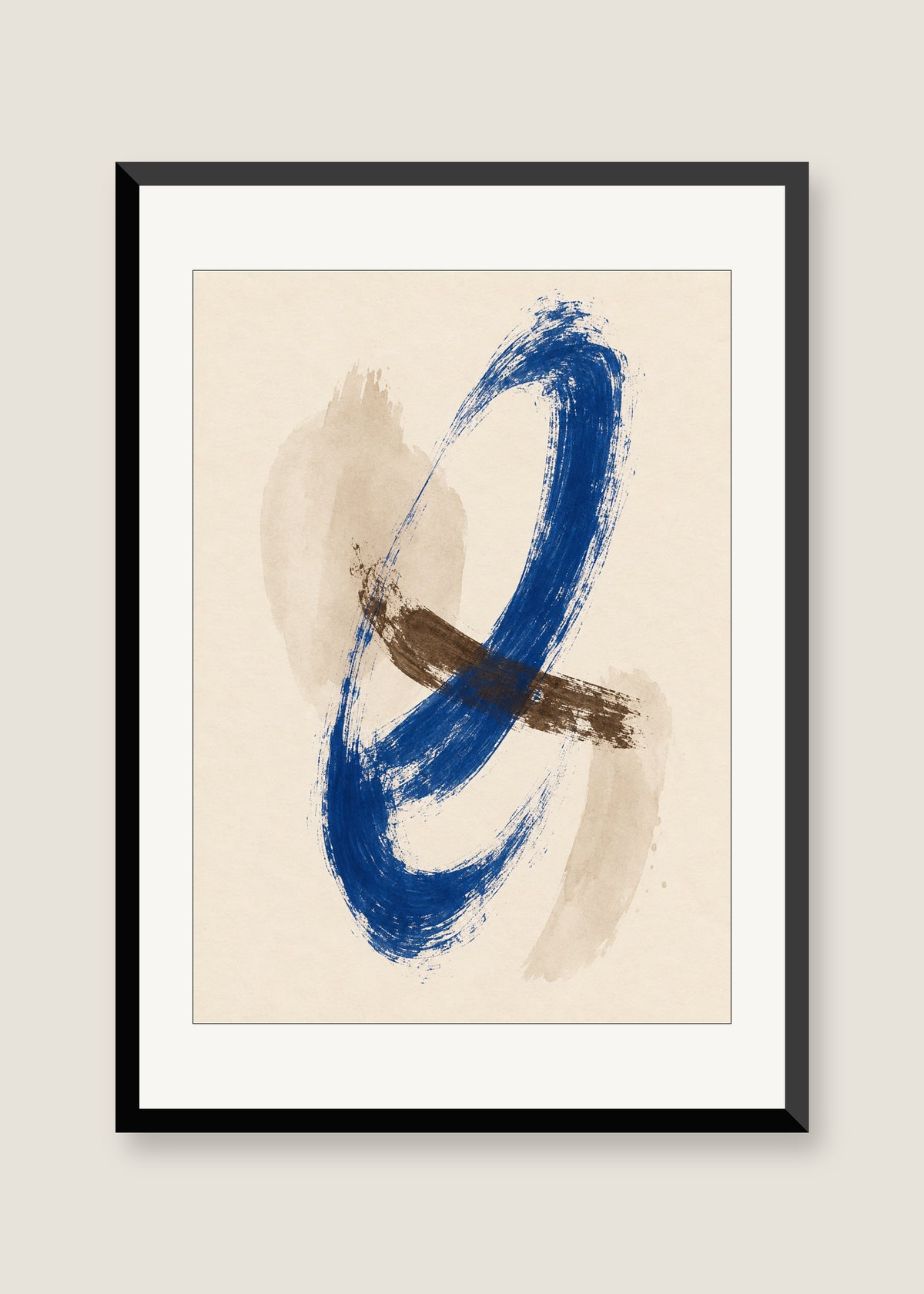 Cobalt Gesture No. 03, White mat with black frame