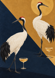 Cranes at Cocktail Hour, artwork only