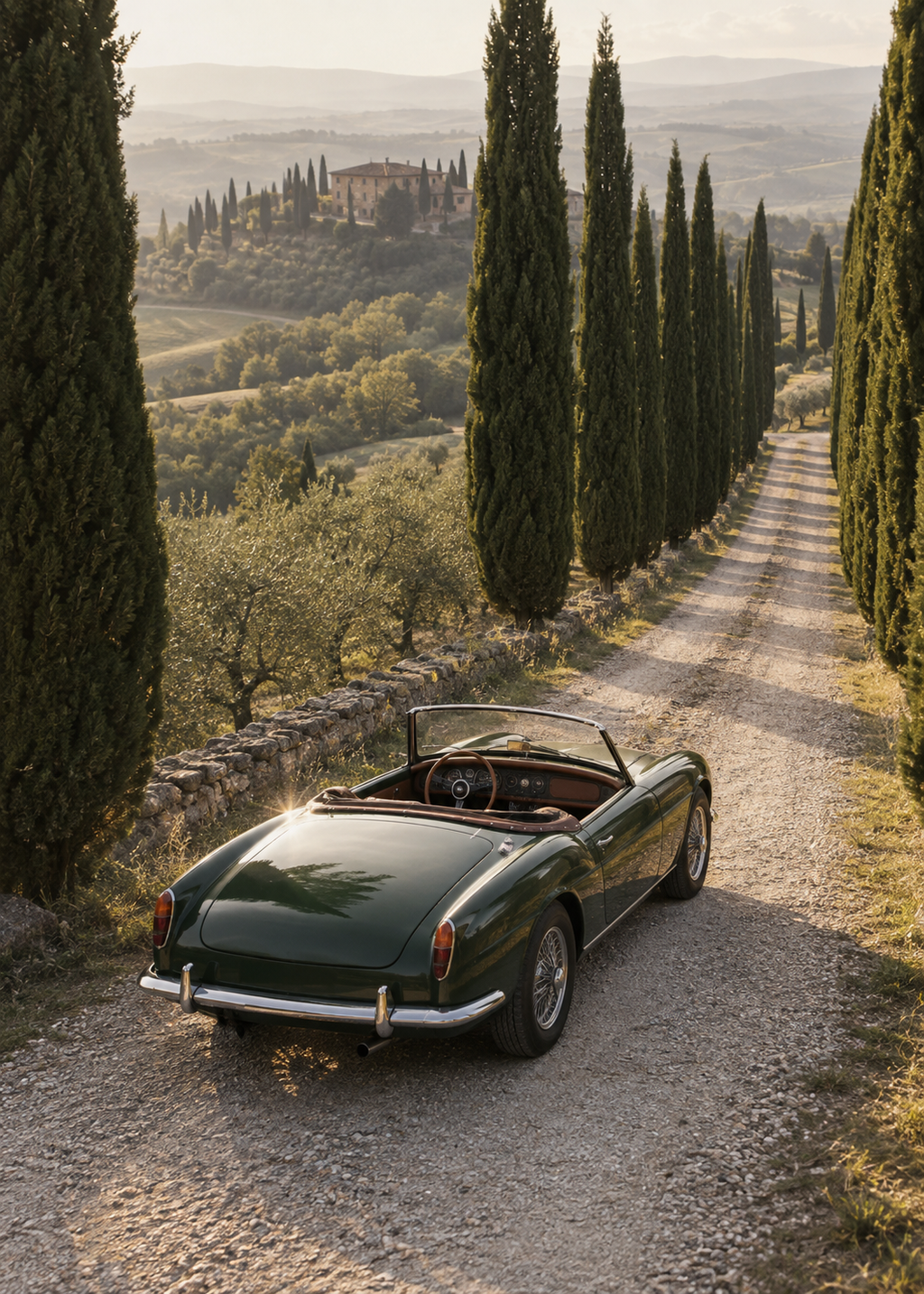 Cypress Roadster, artwork-only fine art print
