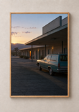 Desert Motel at Six, framed 50 x 70 cm presentation