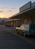 Desert Motel at Six, artwork only print