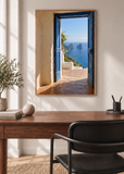 Doorway to Capri framed art print in a modern interior