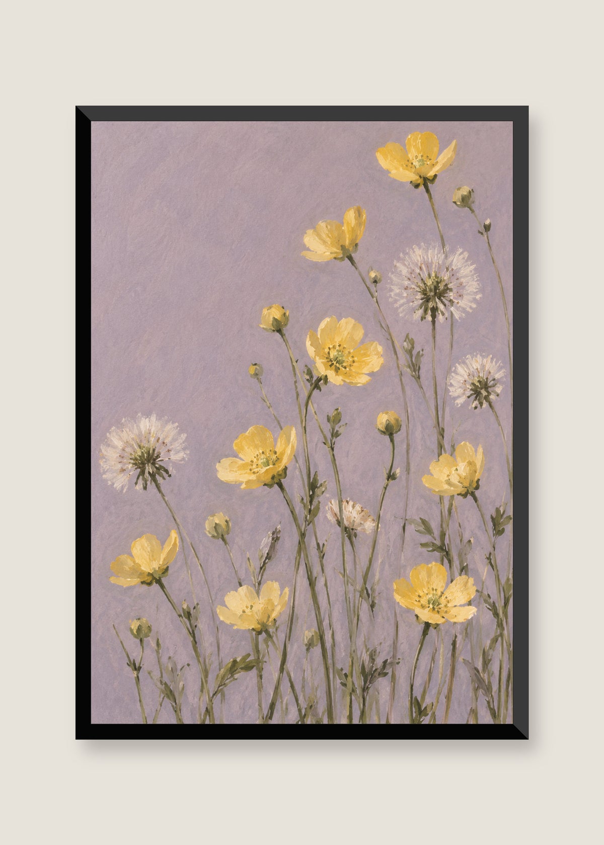 Field Notes in Butter, No mat with black frame