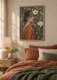 Garden Veil, framed 50 by 70 centimetre art print styled in an interior