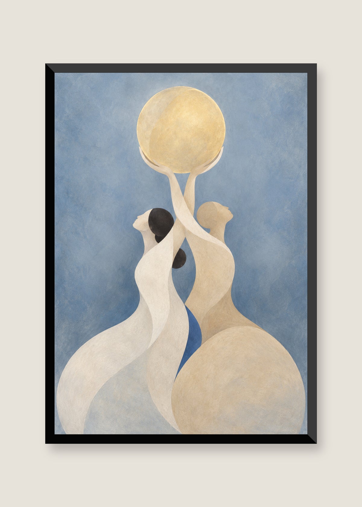 Holding the Light, No mat with black frame