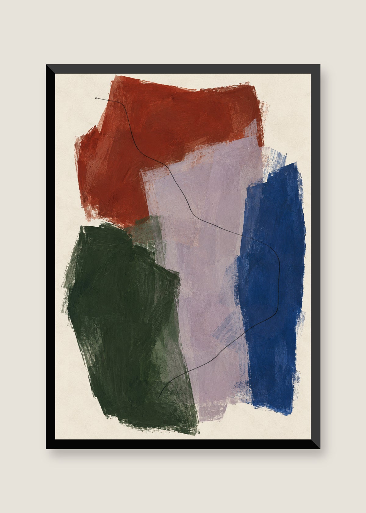 Improvised Fields No. 01, No mat with black frame