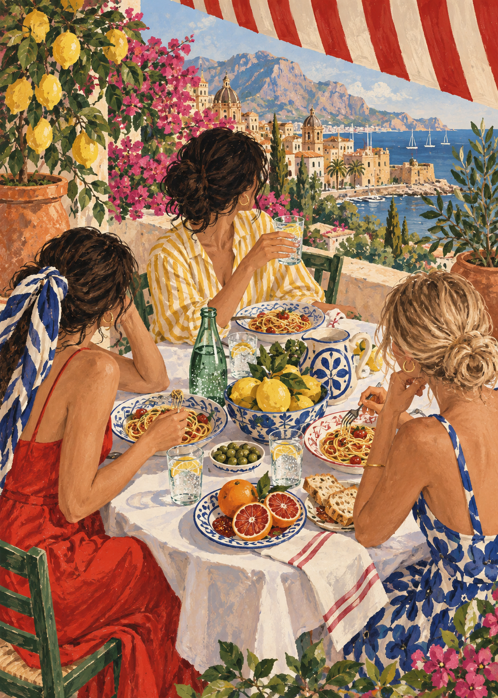 Late Lunch in Palermo artwork-only poster