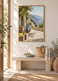 Lemon Road South, framed 50 by 70 centimetre art print styled in an interior