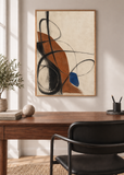 Linear Cadence No. 01 framed art print in a modern interior