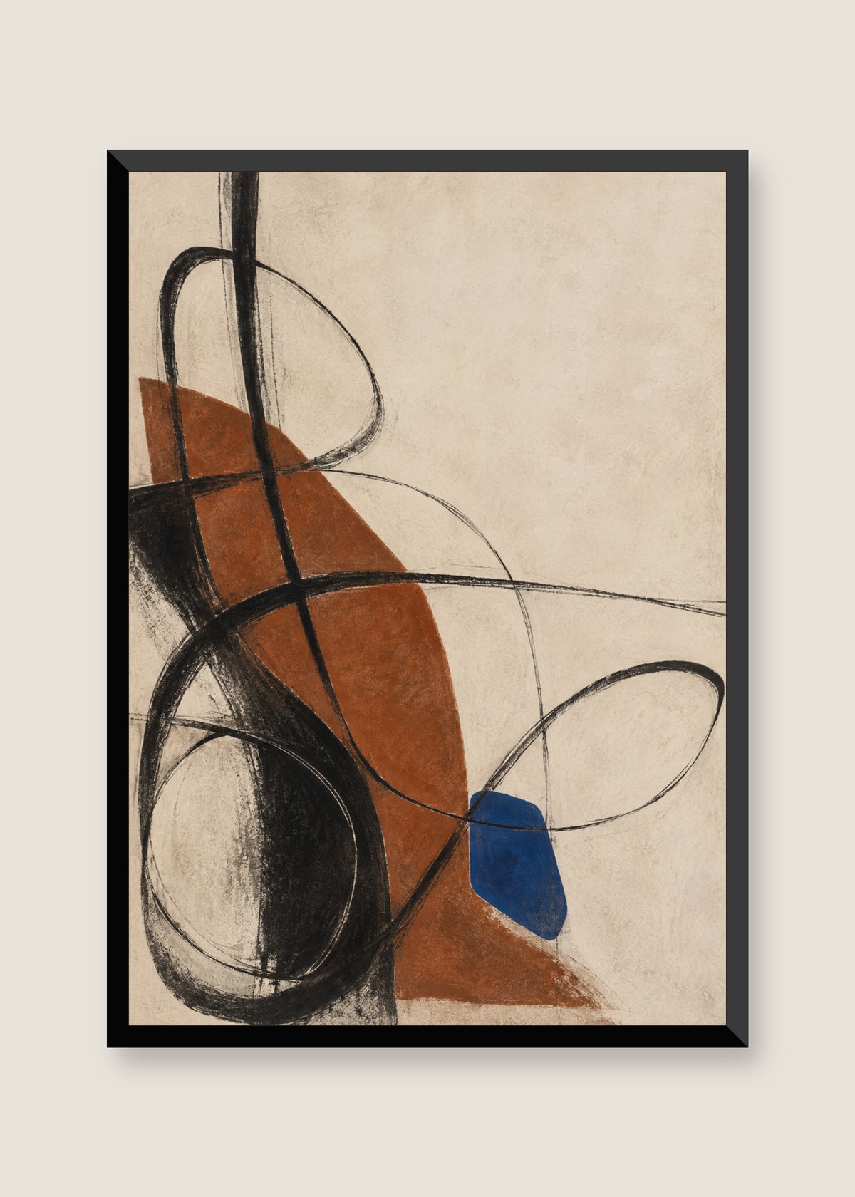 Linear Cadence No. 01, No mat with black frame