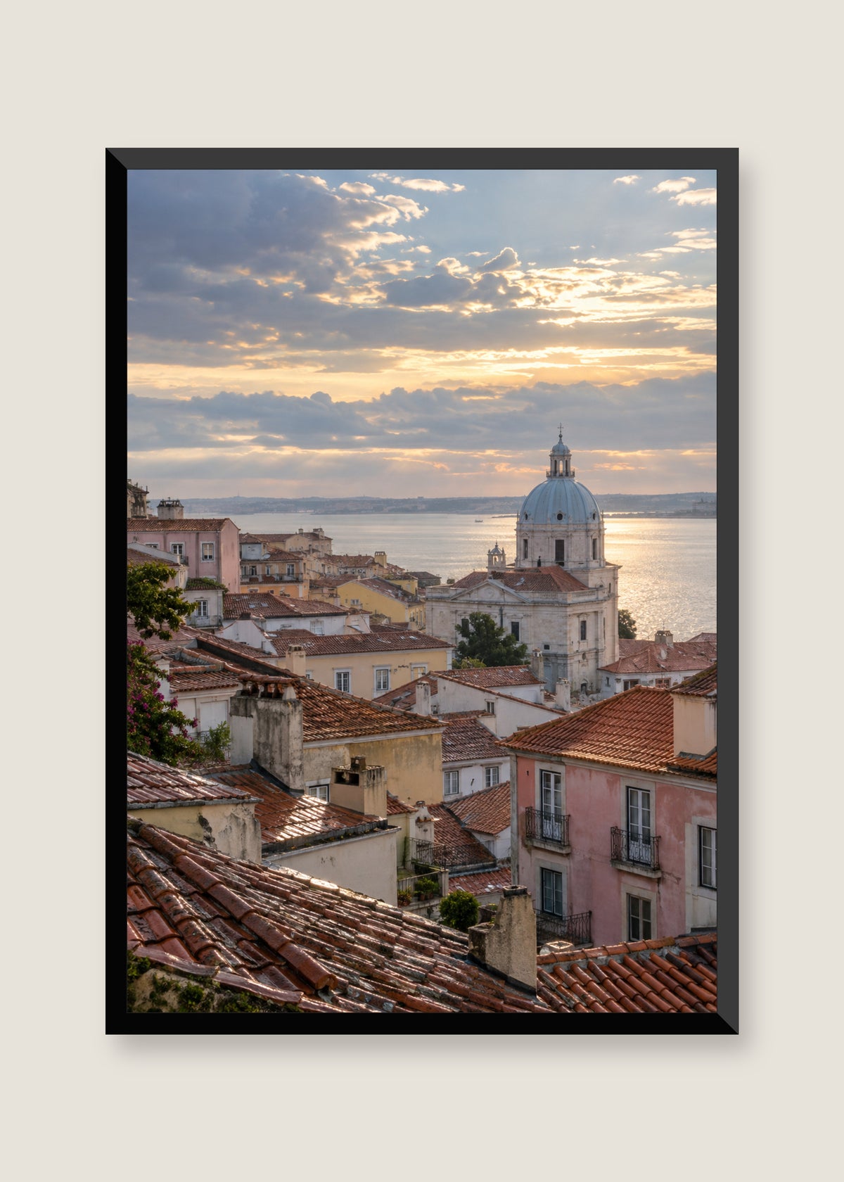 Lisbon Clearing, No mat with black frame