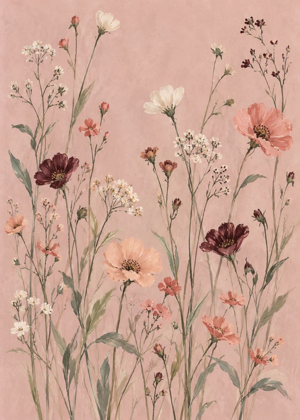 Meadow Veil in Blush artwork-only poster