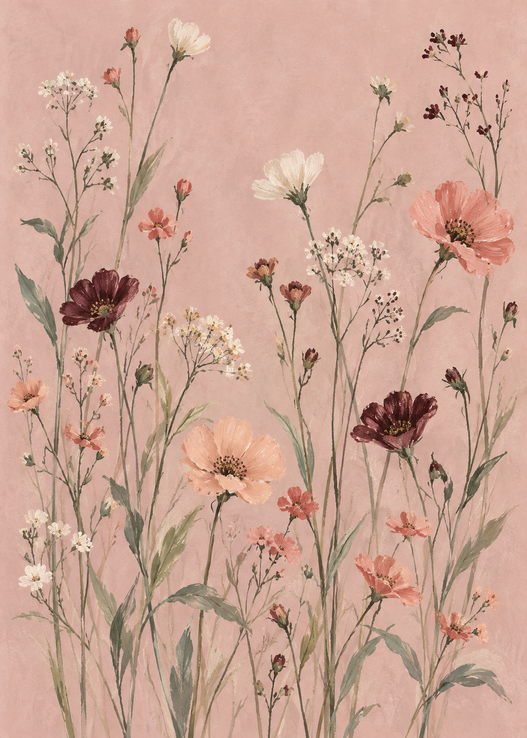 Meadow Veil in Blush artwork-only poster