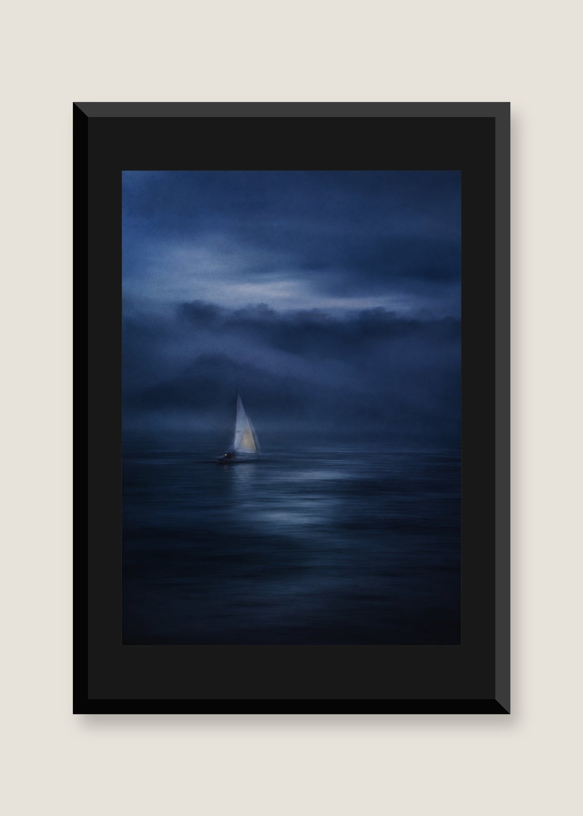 Midnight Passage, Black mat with black frame