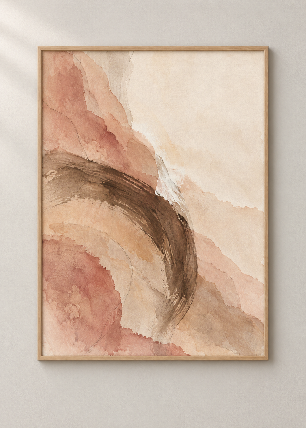 Mineral Drift No. 01 framed natural oak 50 x 70 cm art print
