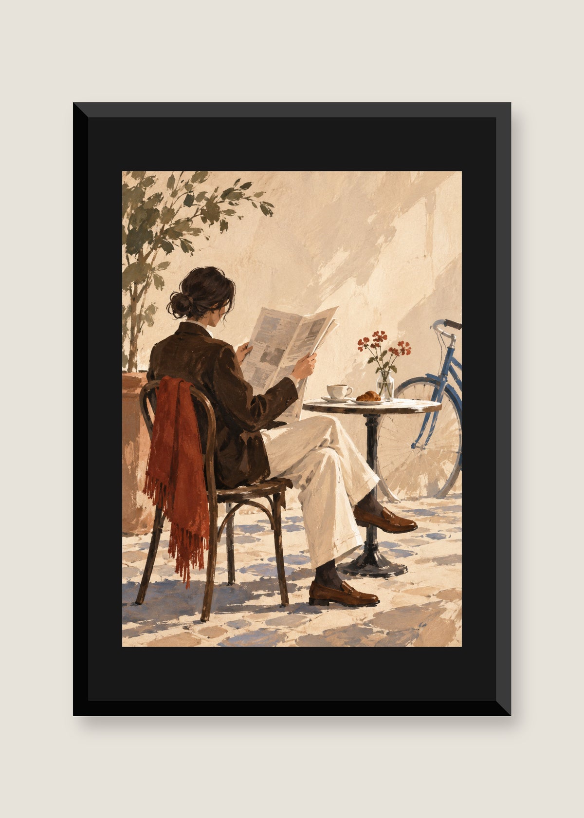 Morning Edition, Black mat with black frame