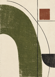 Moss Geometry, artwork-only olive geometric abstract art print