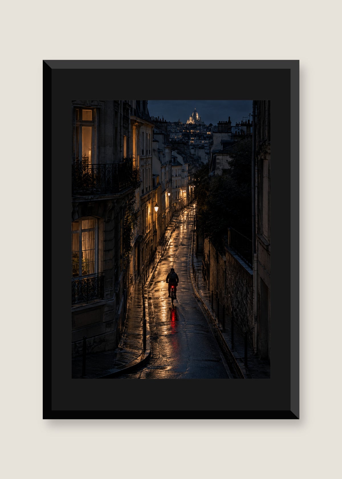Night Bicycle, Black mat with black frame