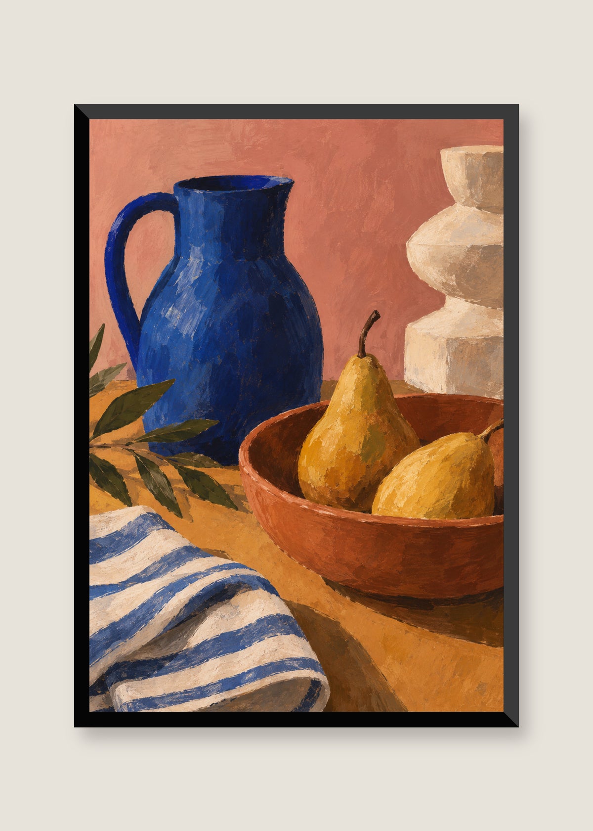 Objects After Lunch, No mat with black frame