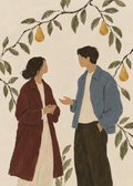 Orchard Conversation artwork-only art print