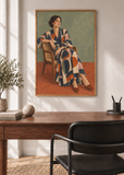 Patterned Silence, framed art print in a styled interior