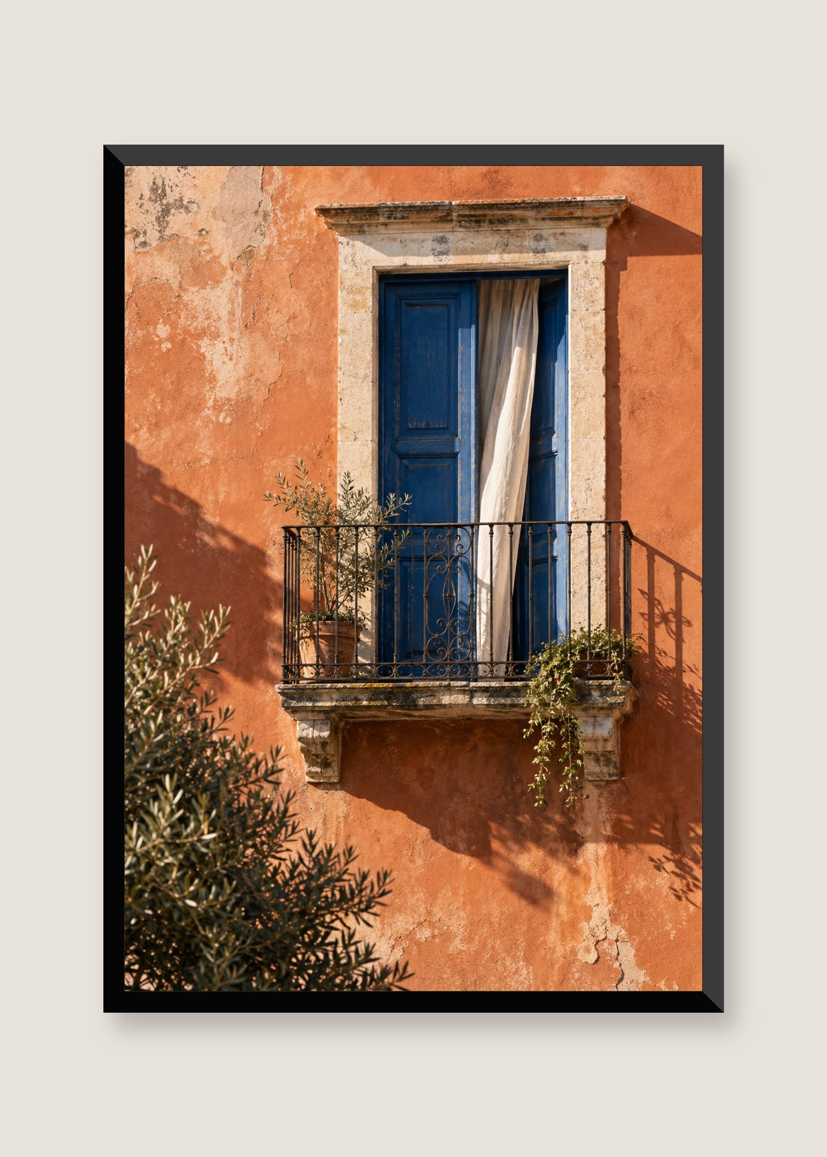 Porto Balcony, No mat with black frame