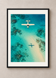 Propeller Shadow, black framed 50 x 70 cm presentation with white mat