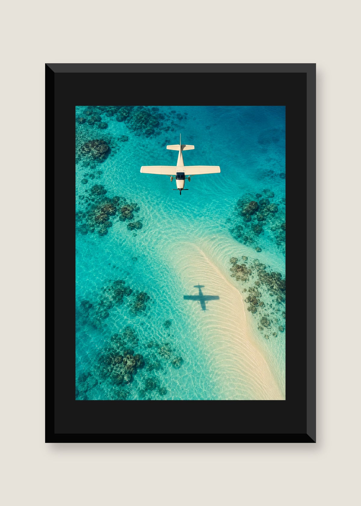 Propeller Shadow, Black mat with black frame