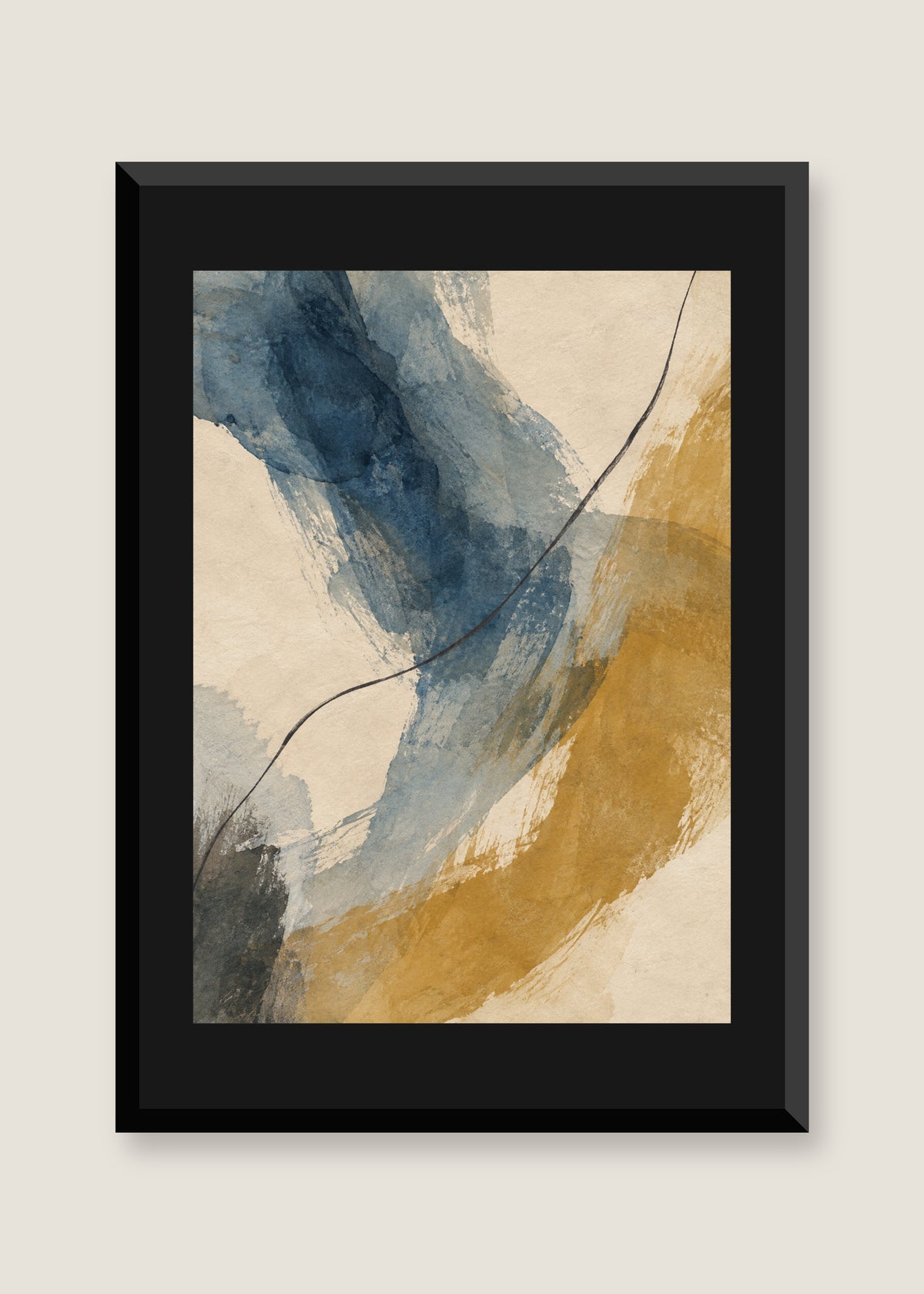 Quiet Current No. 01, Black mat with black frame