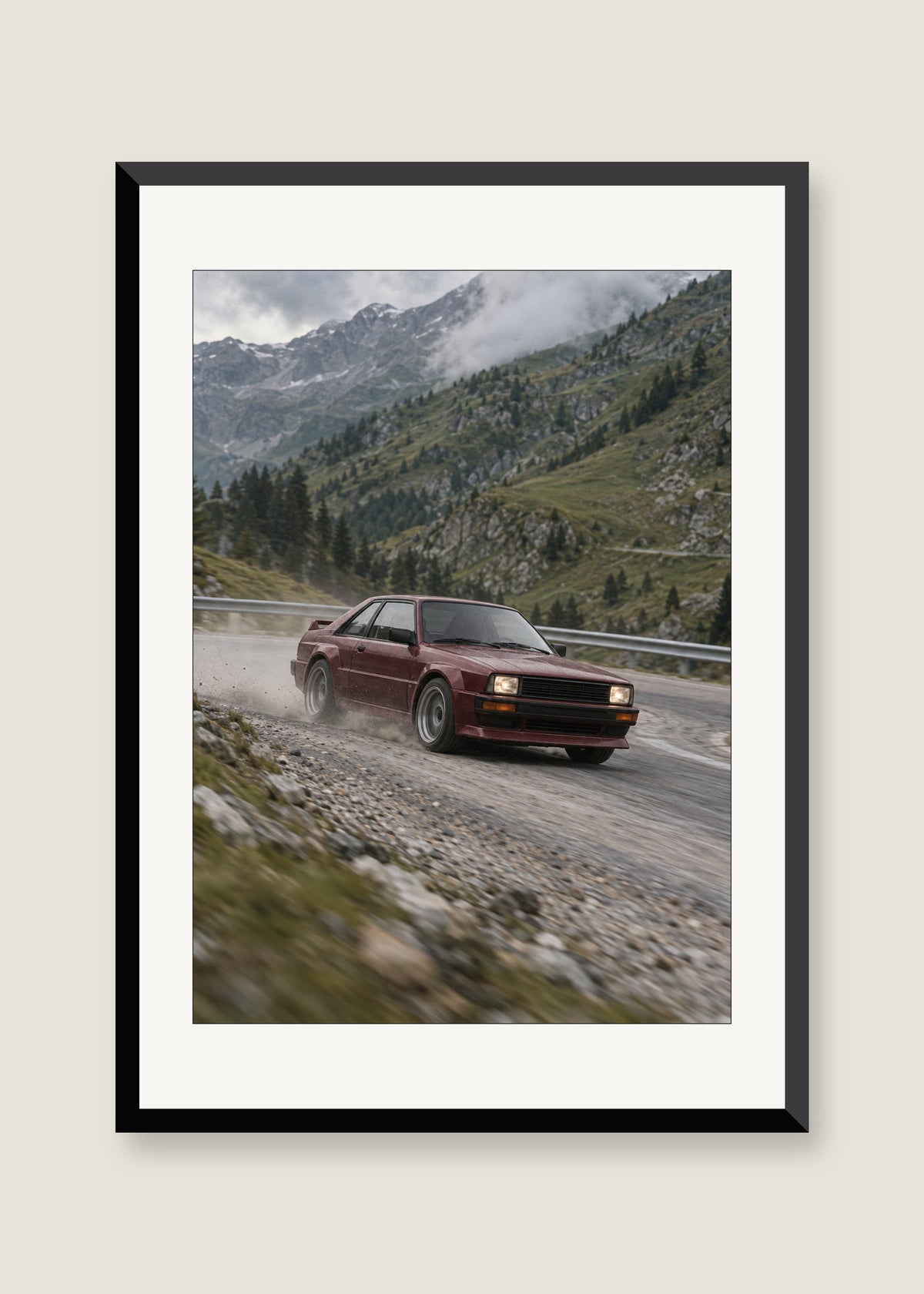 Redline Memory, White mat with black frame