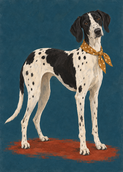 Spotted Hound in Ochre, artwork only