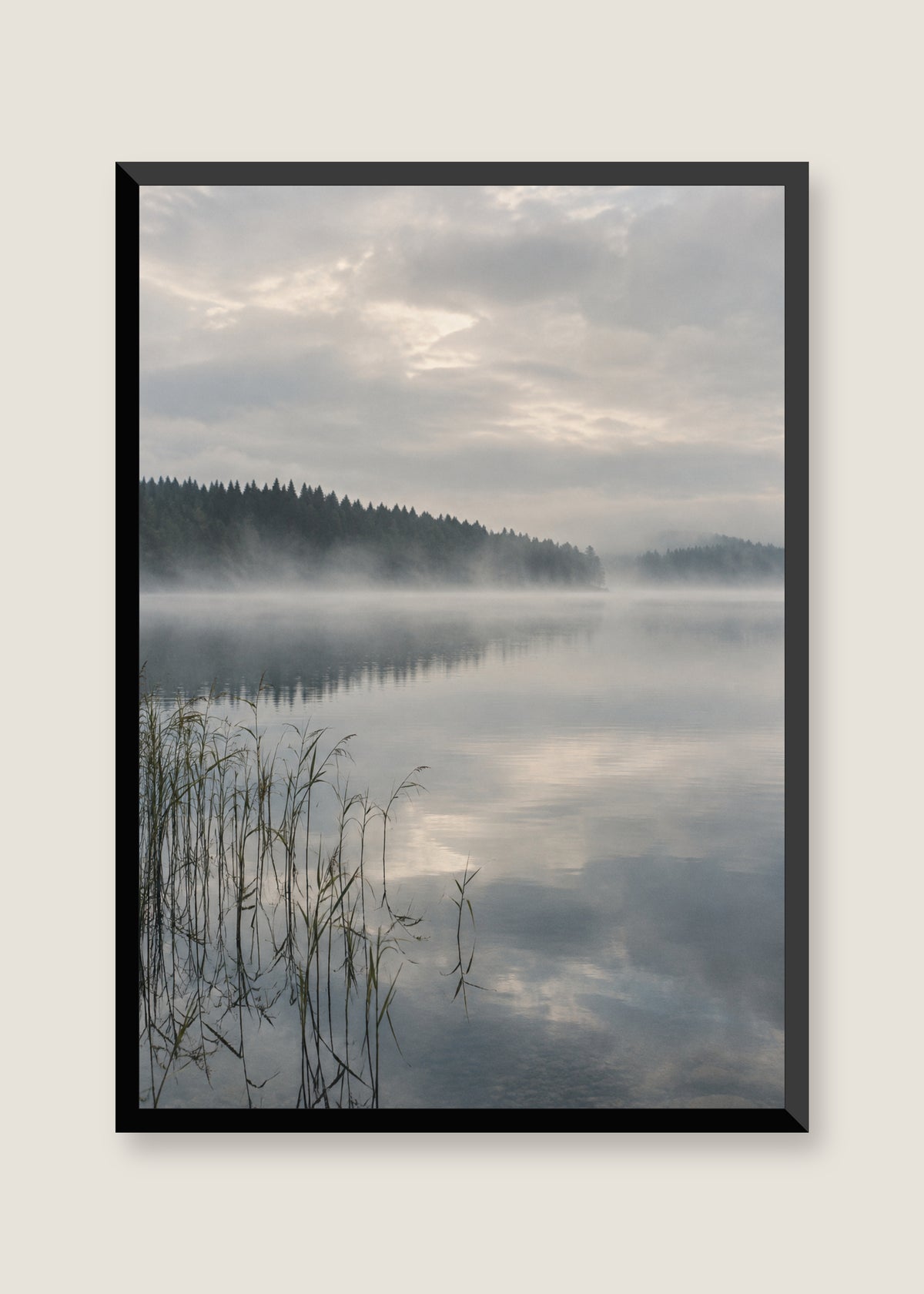 Stillwater Before Noon, No mat with black frame