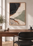 Strata Study No. 03, framed art print in a styled interior