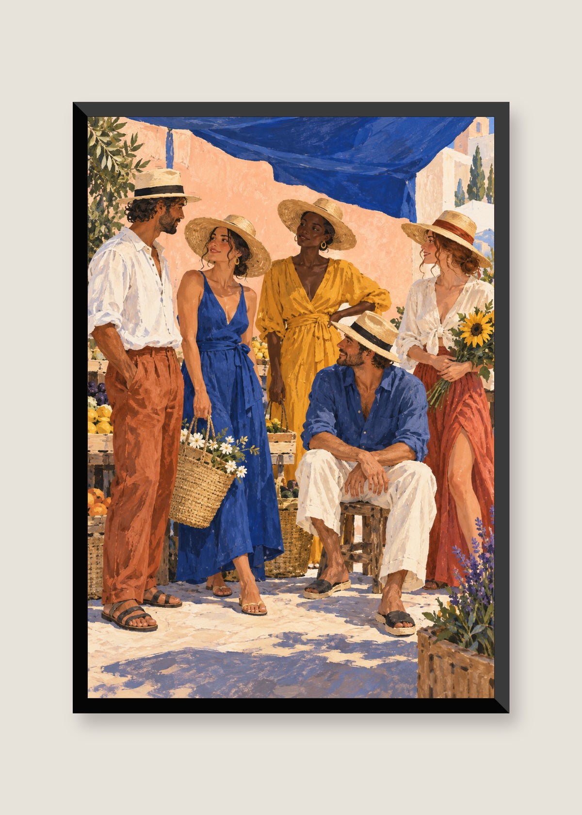 Summer Assembly, No mat with black frame