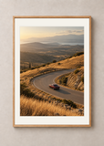 Sunday in Ochre, oak framed 50 x 70 cm presentation with white mat