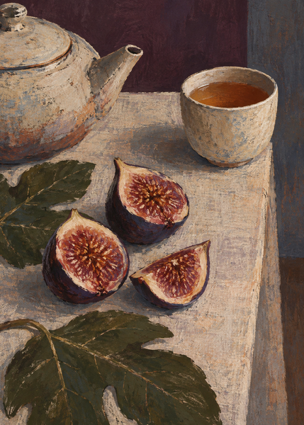 Tea with Figs, artwork-only fine art print