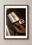 The Daily Ritual, black framed 50 x 70 cm presentation with white mat
